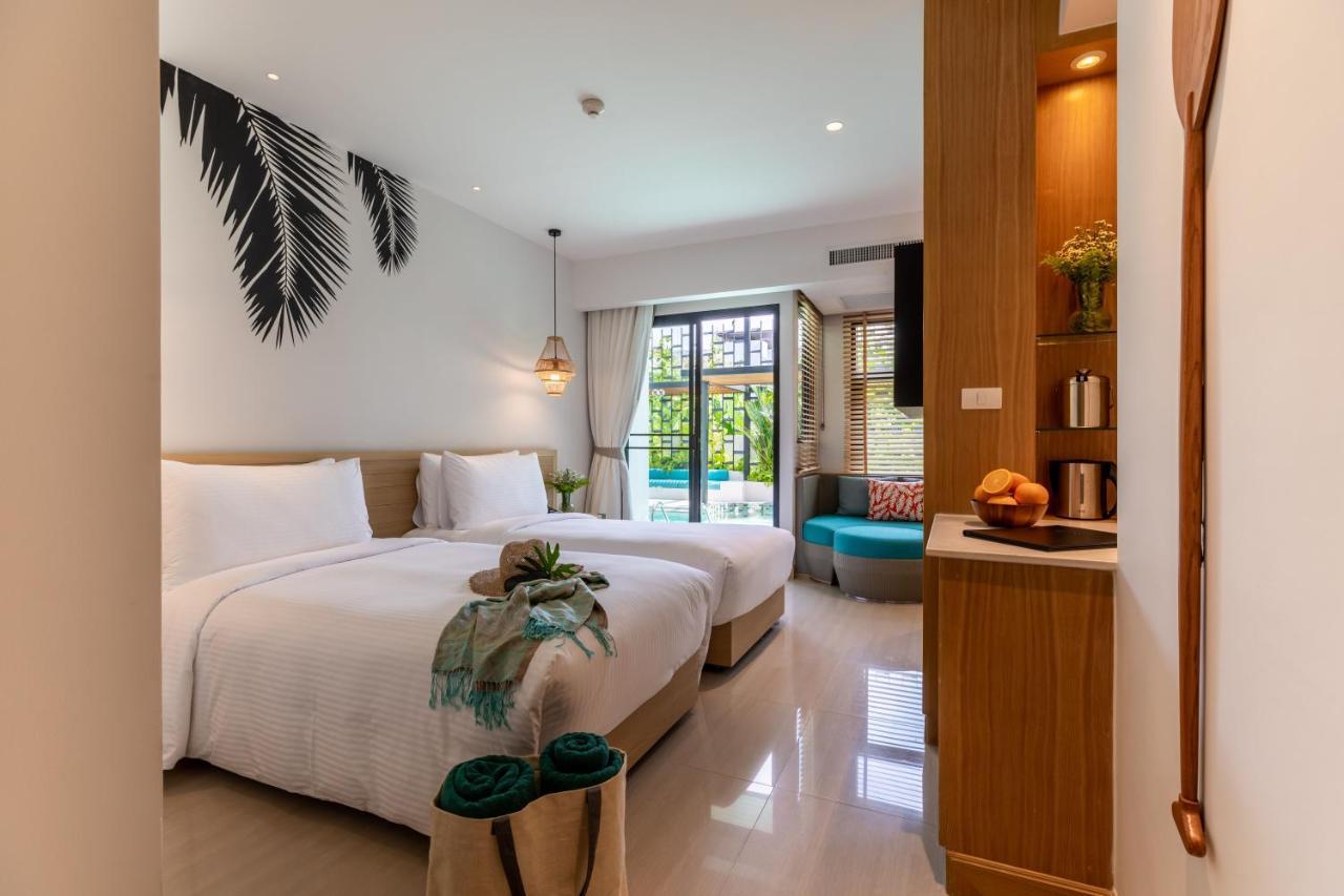 Deluxe Zimmer mit 2 Einzelbetten und Zugang zum Pool